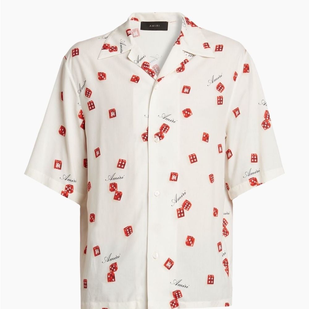 Amiri Dice Bowling Shirt – Off-White - NWT